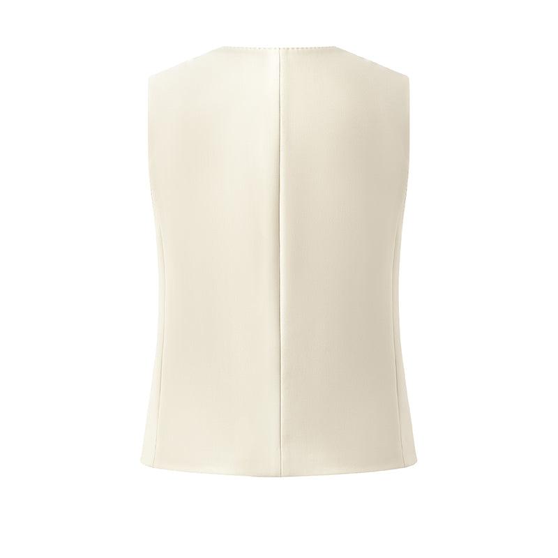 Worsted Wool Single-Breasted Women Vest Product Image