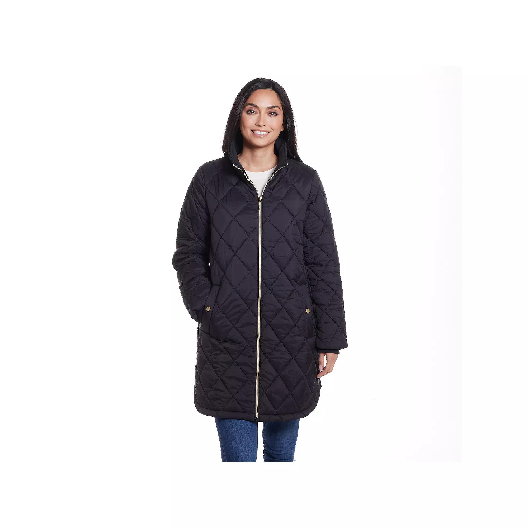 Women's Weathercast Quilted Zip Front Walker Jacket, Size: XL, Dusty Green Product Image