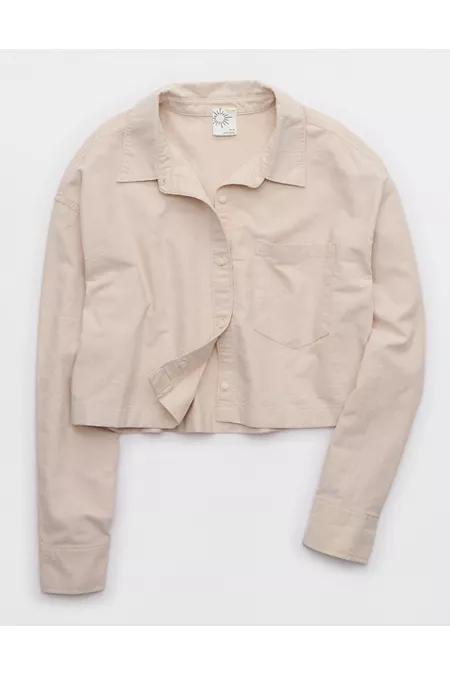 OFFLINE By Aerie Cropped Button Up Shirt Women's Product Image