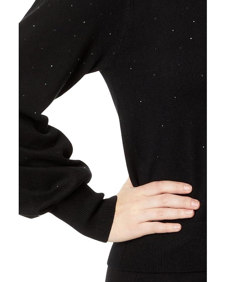 Women's DKNY Long Sleeve Crew Neck Mini Sequin Sweater Product Image