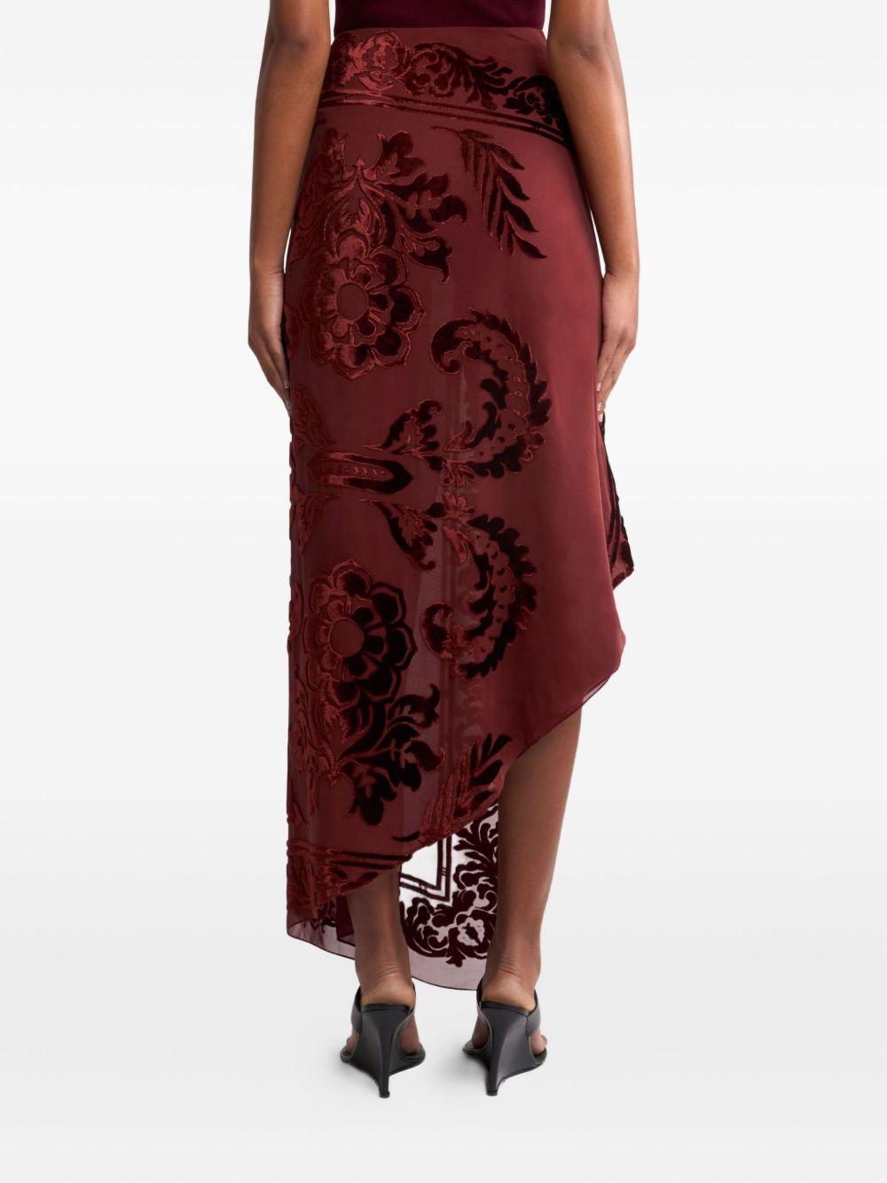 semi-sheer midi skirt Product Image