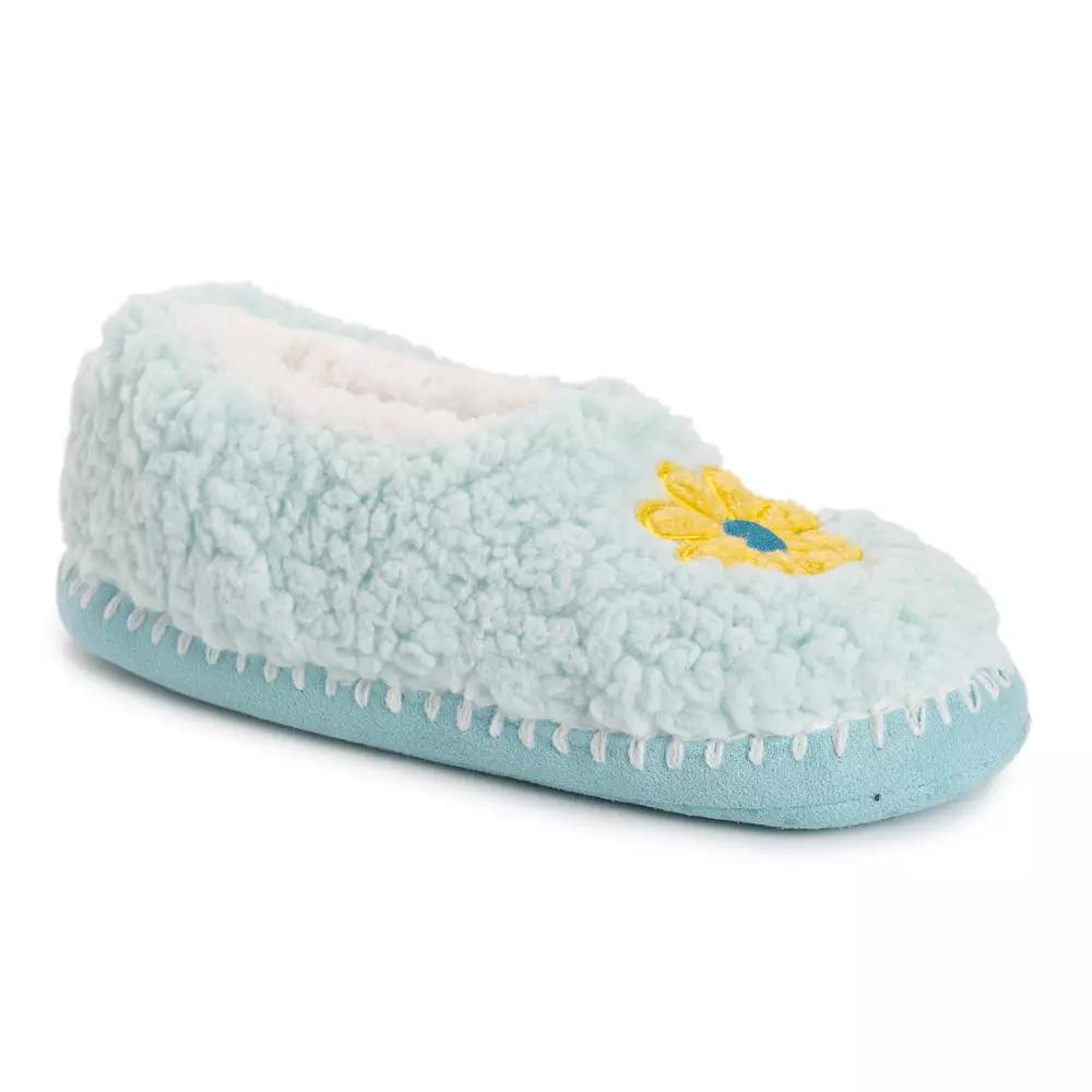 MUK LUKS Sherpa Smiley Women's Ballet Flat Slippers,  Product Image