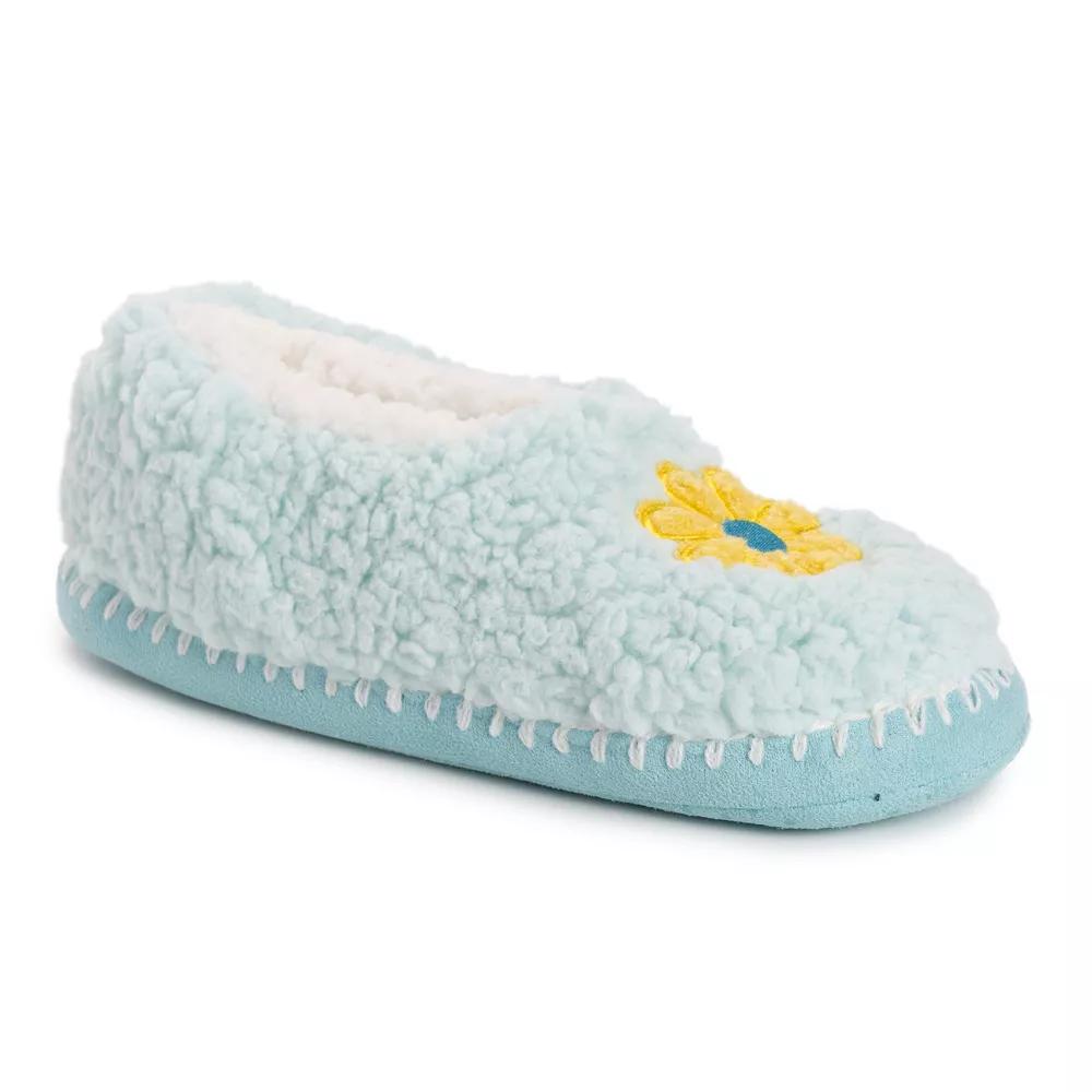 MUK LUKS Sherpa Smiley Women's Ballet Flat Slippers,  Product Image