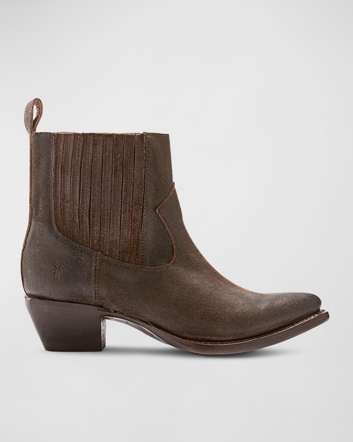 Sacha Leather Western Chelsea Booties Product Image