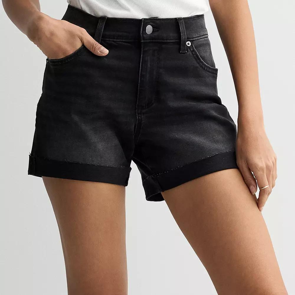 Womens Sonoma Goods For Life Mid Rise Roll Cuff Shorts Product Image