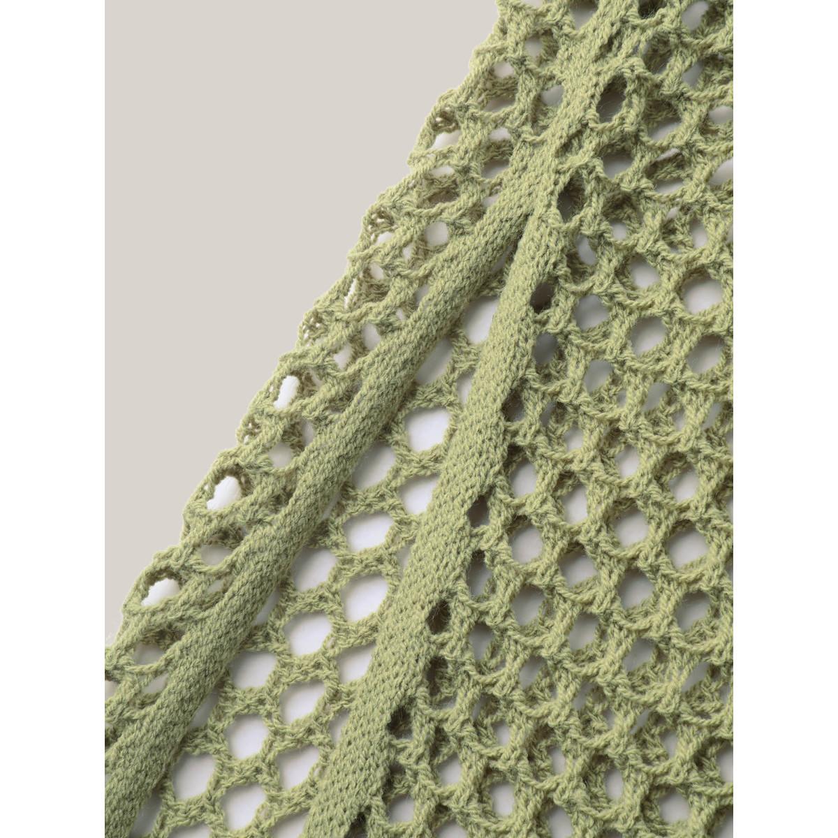 Plus Size Floral Jacquard Crochet Swim Cover-Up Women's Swimwear Greenbean Beach Loose Texture Curve Swim Cover Ups BloomChic 26/4X Product Image