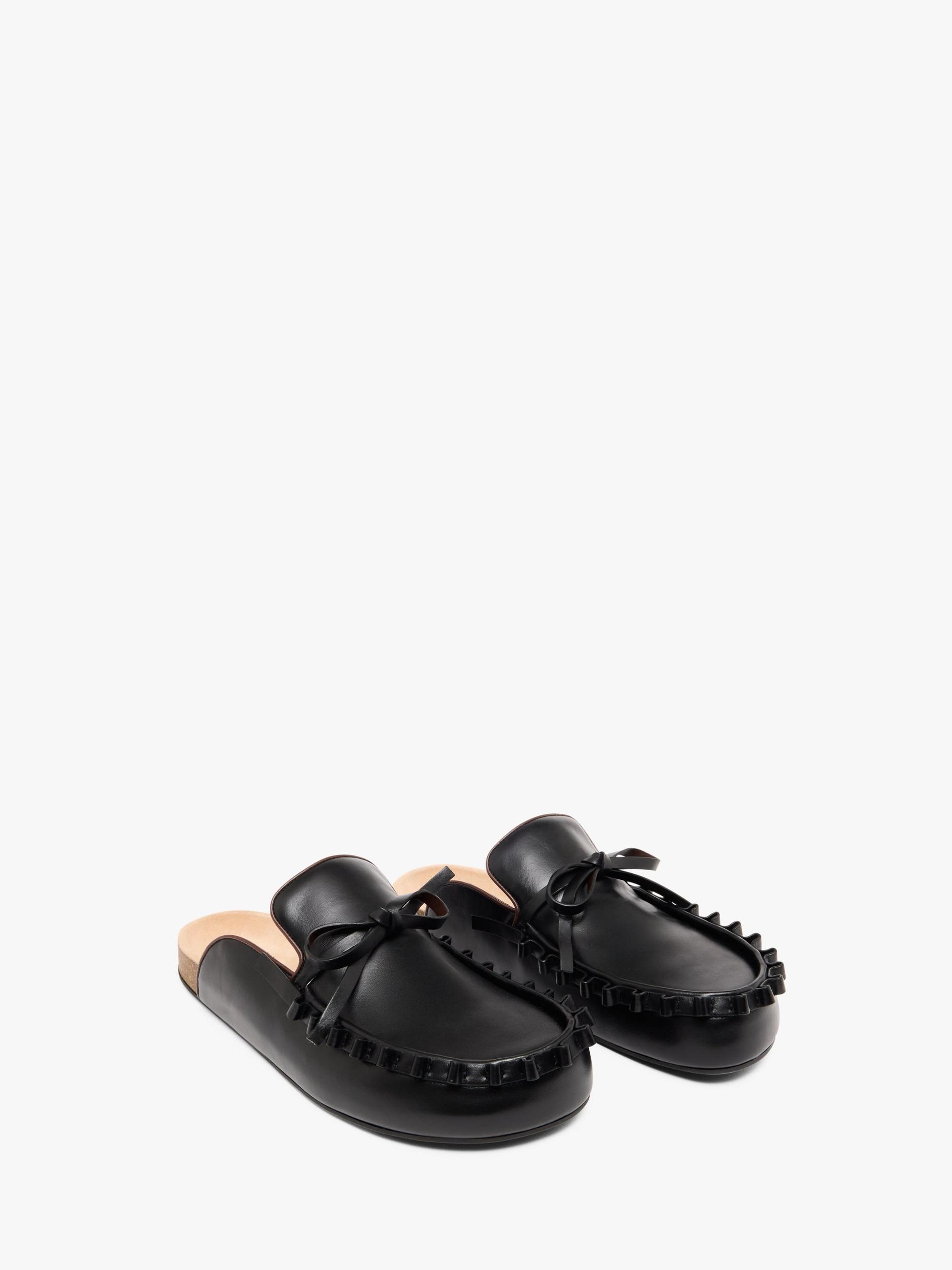 RUFFLE LOAFER LEATHER MULES Product Image