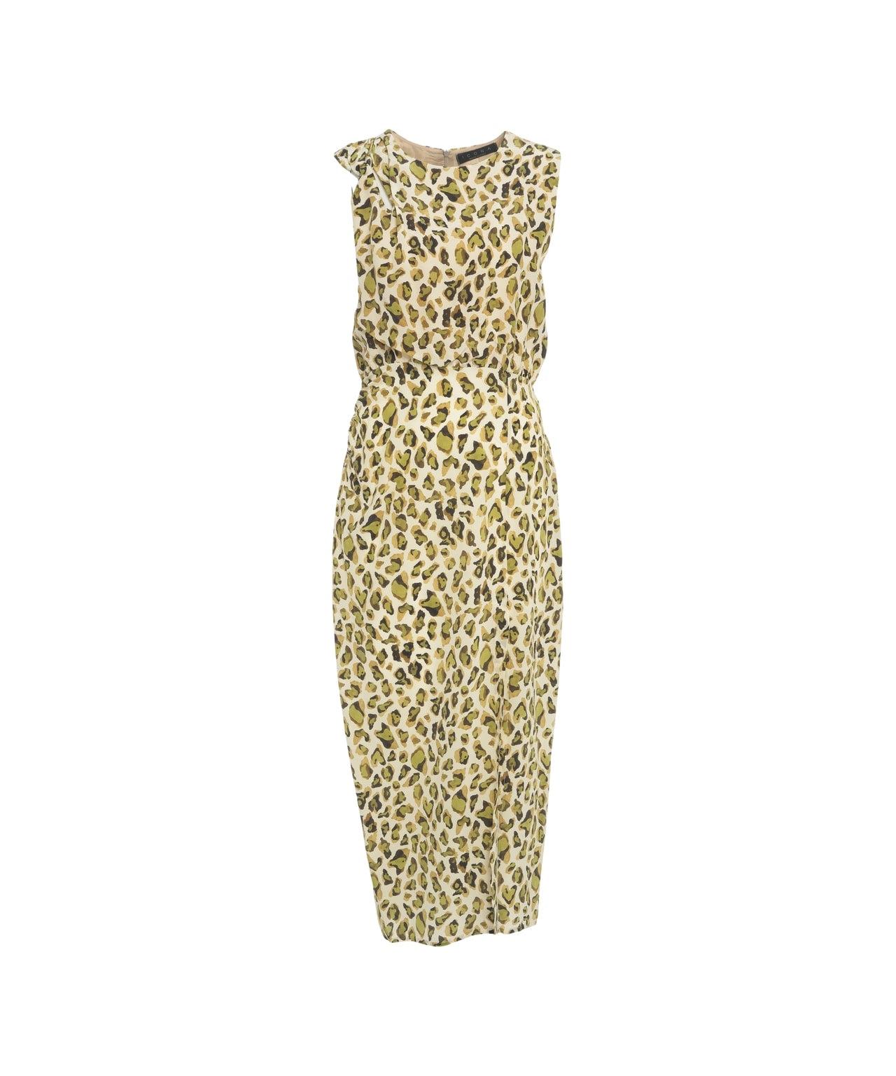 Maxi dress with animal print Product Image
