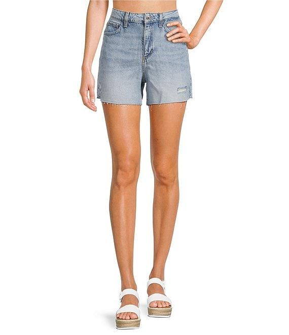 Guess Coordinating Mid Rise Relaxed Fit 15#double; Inseam Midi Shorts Product Image
