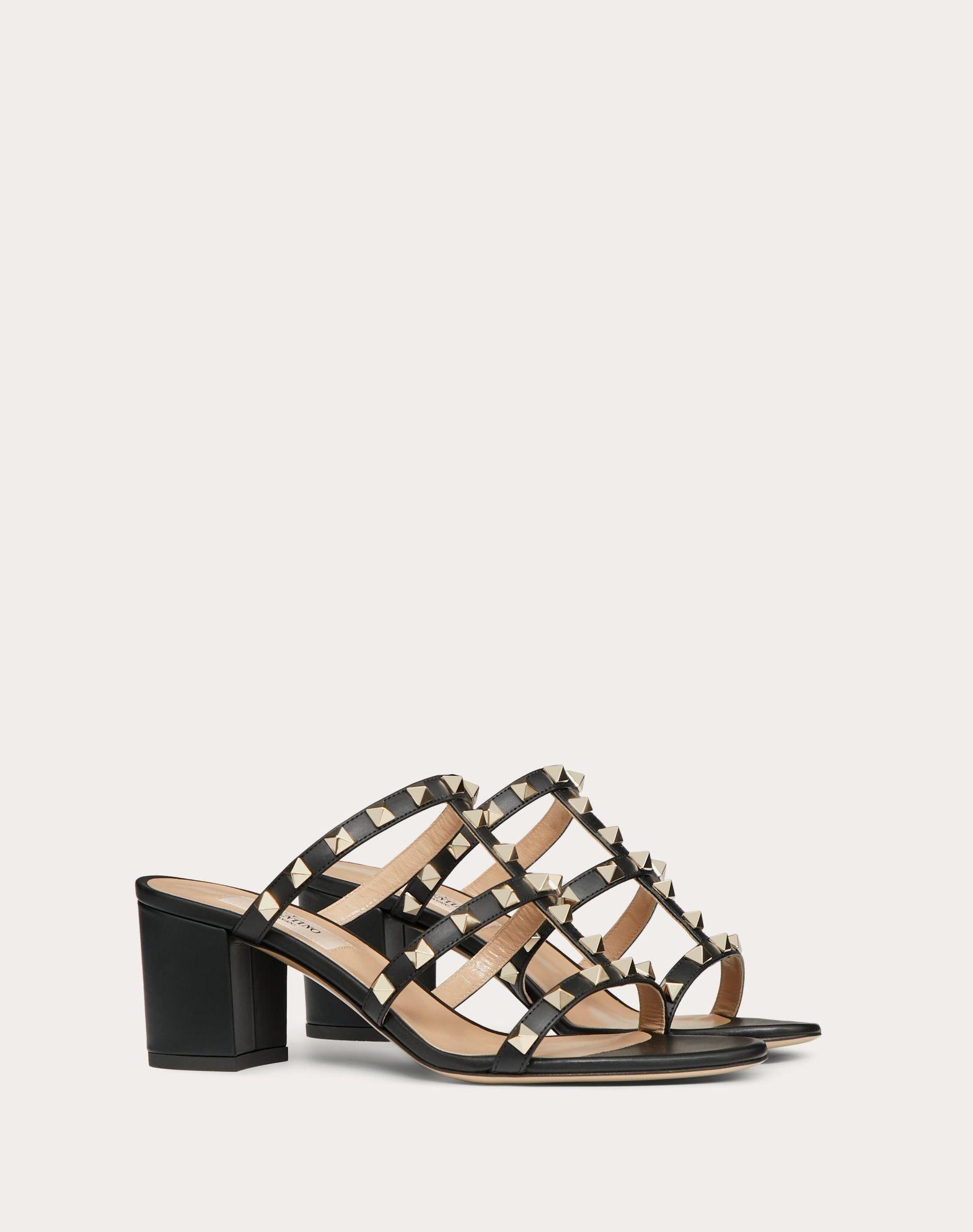 Rockstud Calfskin Leather Slide Sandal 60 Mm Product Image