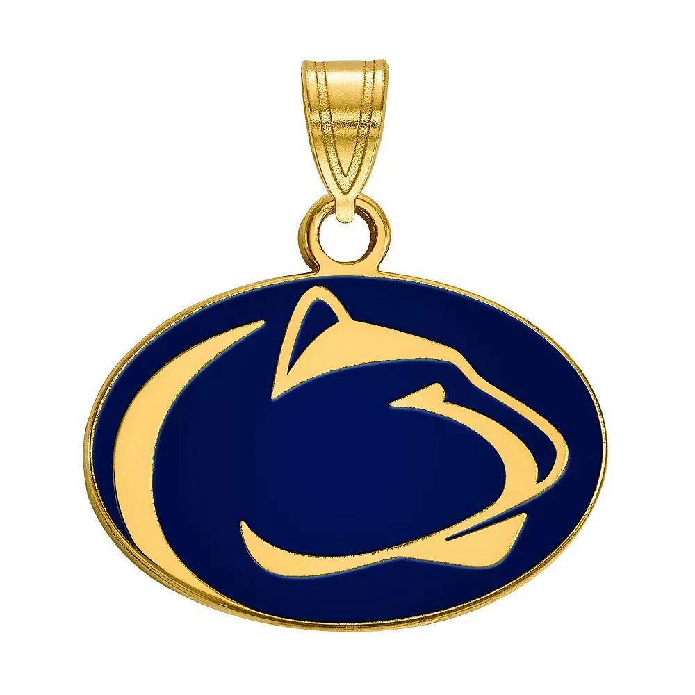 LogoArt 14K Gold Over Silver Penn State Nittany Lions Small Enamel Pendant, Women's, Size: 20MM, 14k Gold Plated Product Image