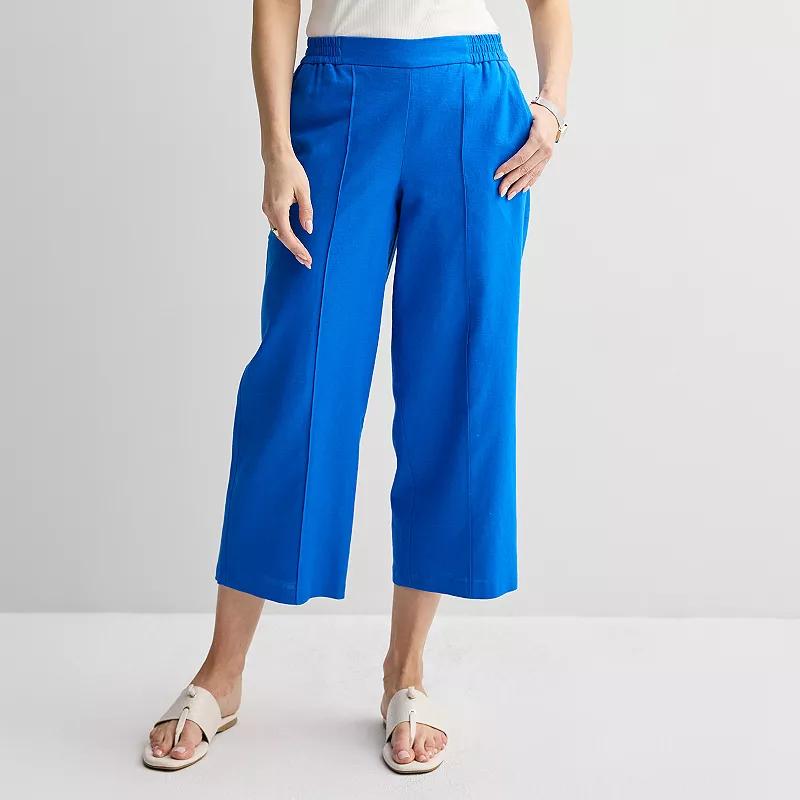 Petite Nine West Cropped Pintuck Pants, Women's, Size: Large Petite, Camden Green Product Image