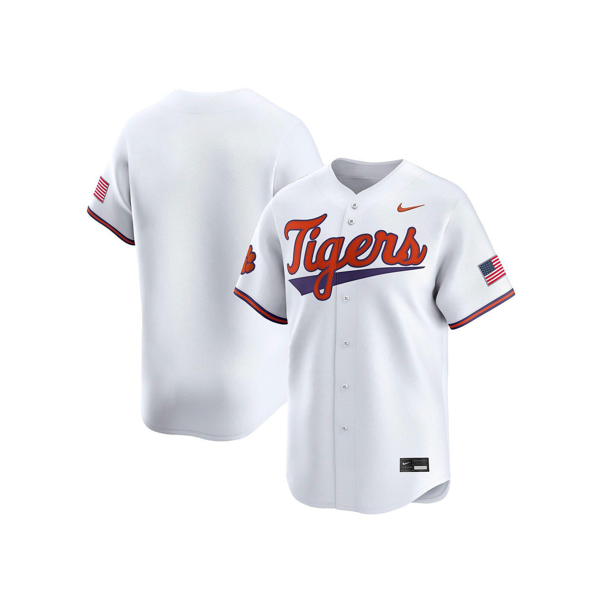 Men's Nike White Clemson Tigers College Limited Baseball Jersey,  Product Image