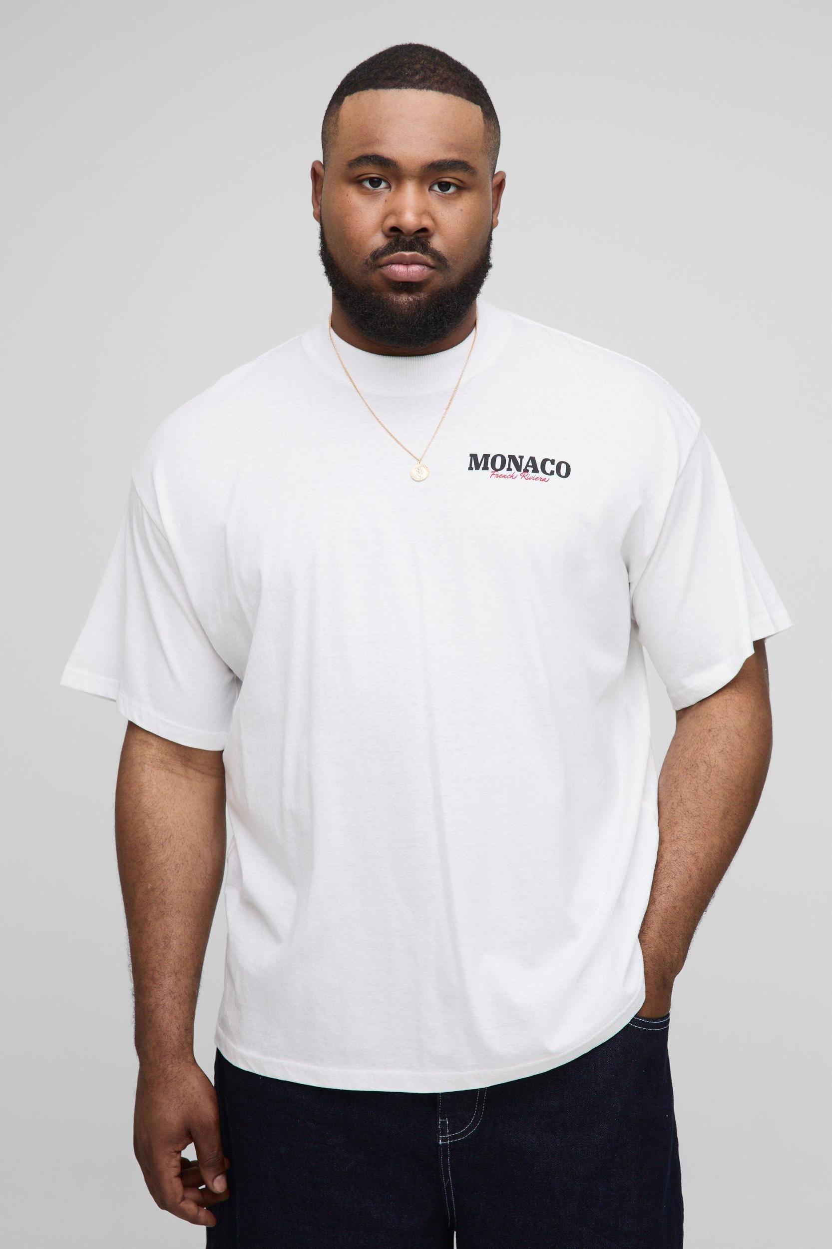 Plus Oversized Monaco Palm Printed T-Shirt | boohooMAN USA Product Image