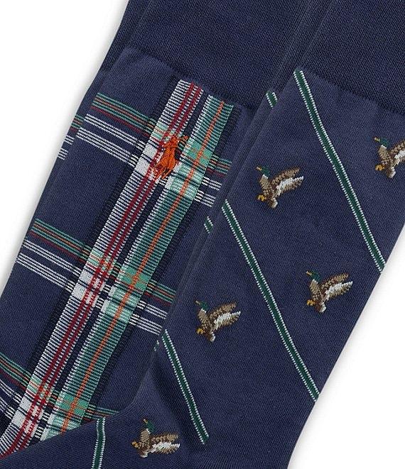 Polo Ralph Lauren Ducks/Plaid-Pattern Dress Socks 2-Pack Product Image