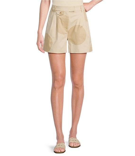 Le' AL.X Polka Dot Woven High Rise Coin Pocket Pleated Trouser Coordinating Shorts Product Image