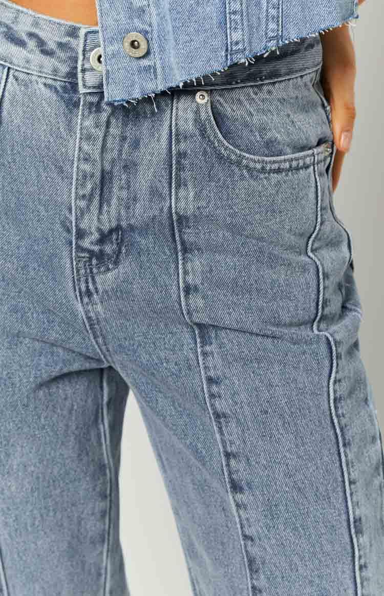 The Phoebe Mid Wash Denim Jeans to Jorts Baby Product Image