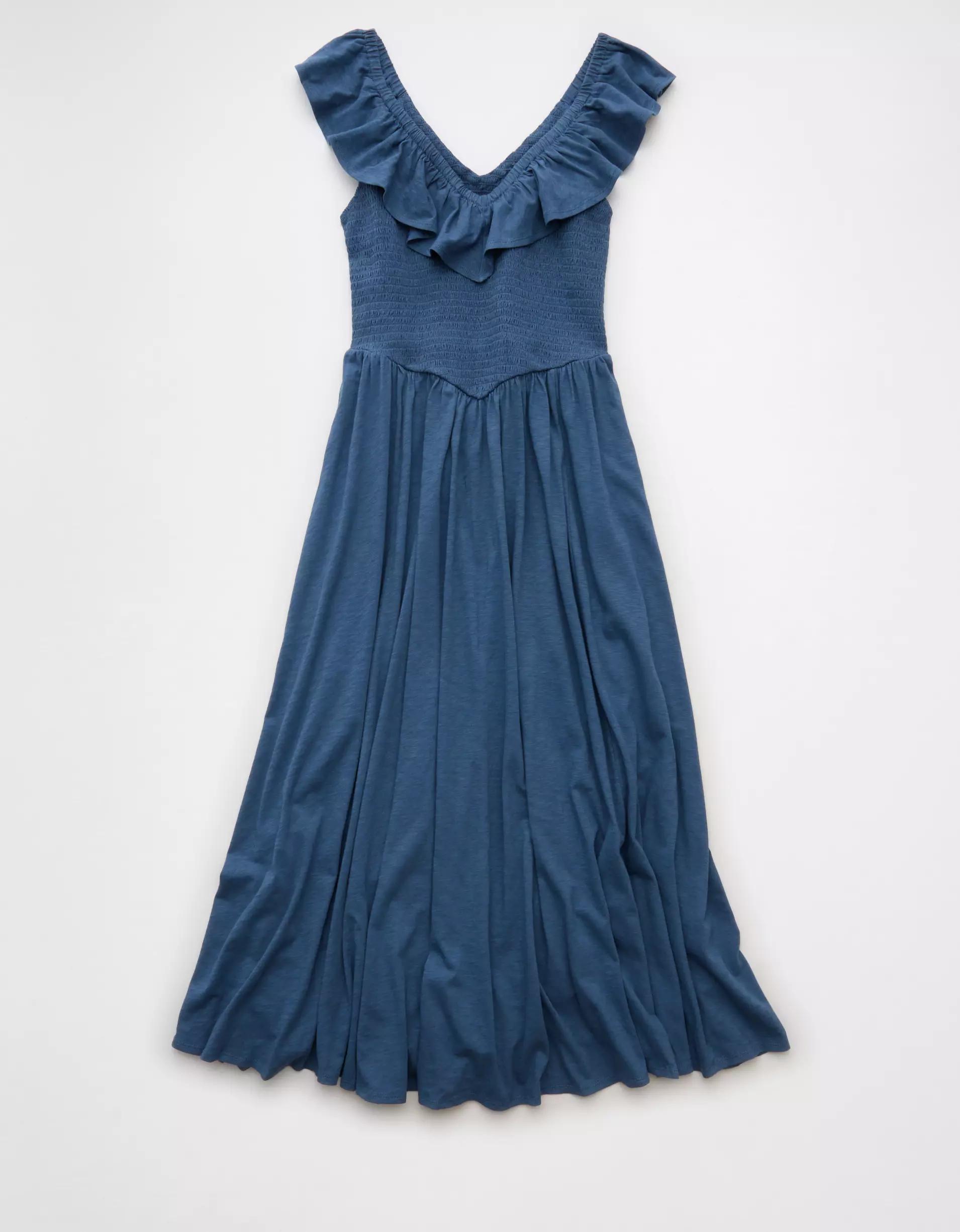 AE Sunchaser Knit Drop Waist Midi Dress Product Image