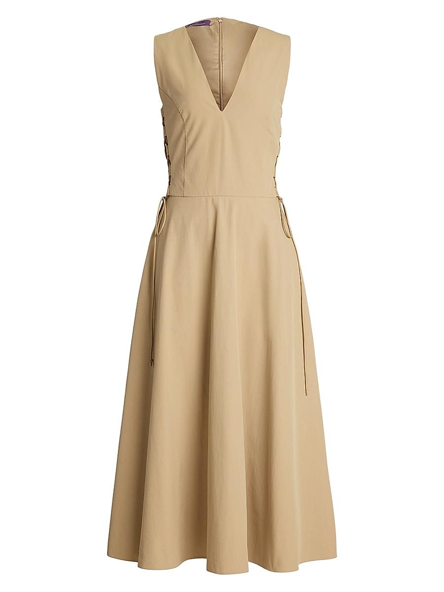 Womens Renna Cotton Sleeveless Midi-Dress Product Image