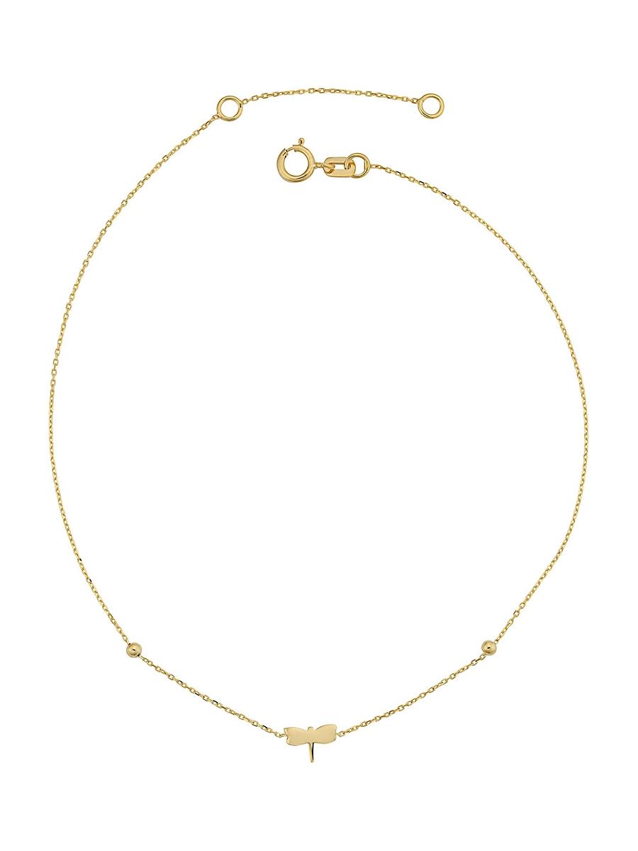 Womens 14K Yellow Solid Gold Flora Anklet Product Image