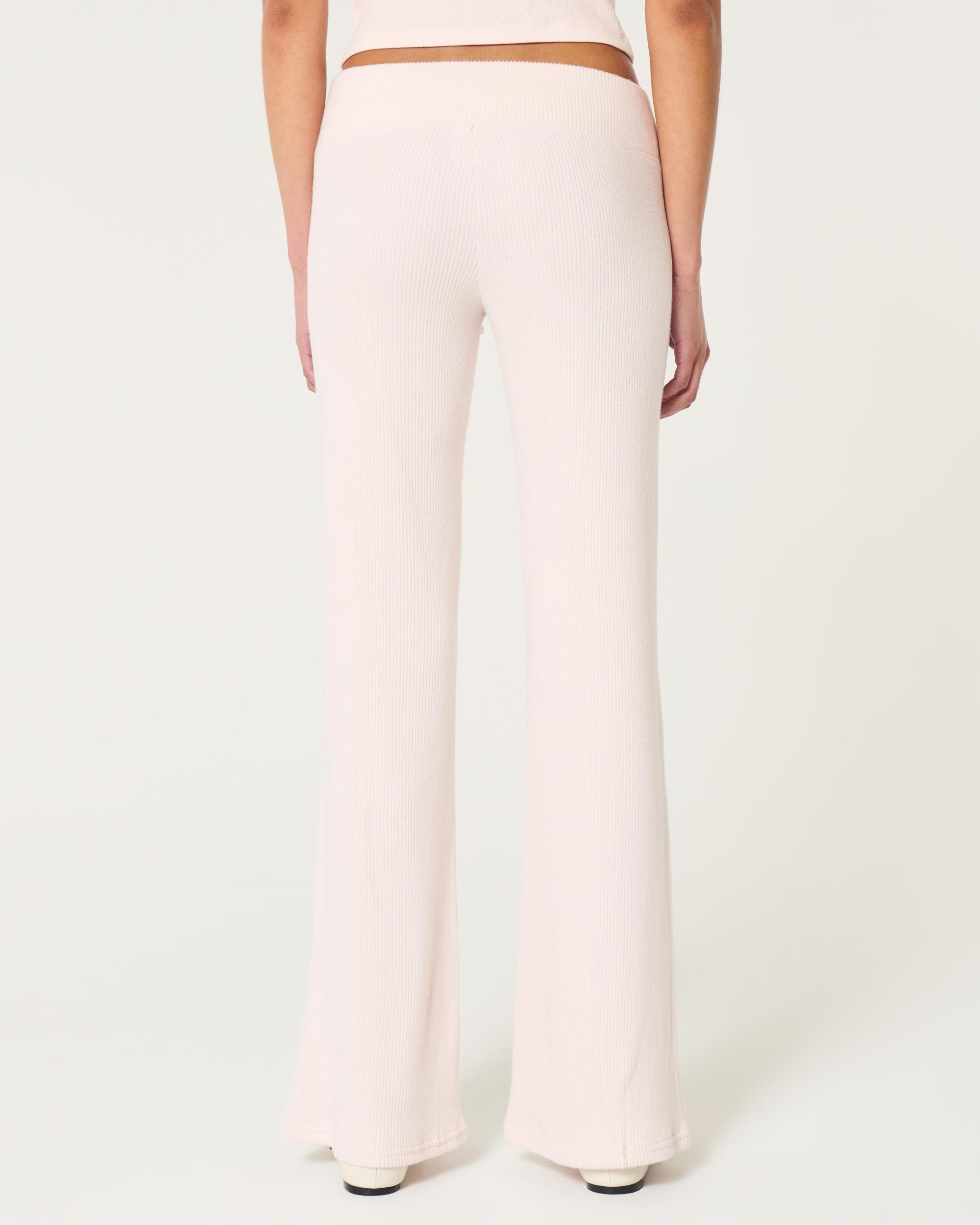Cozy Ribbed Flare Pants Product Image