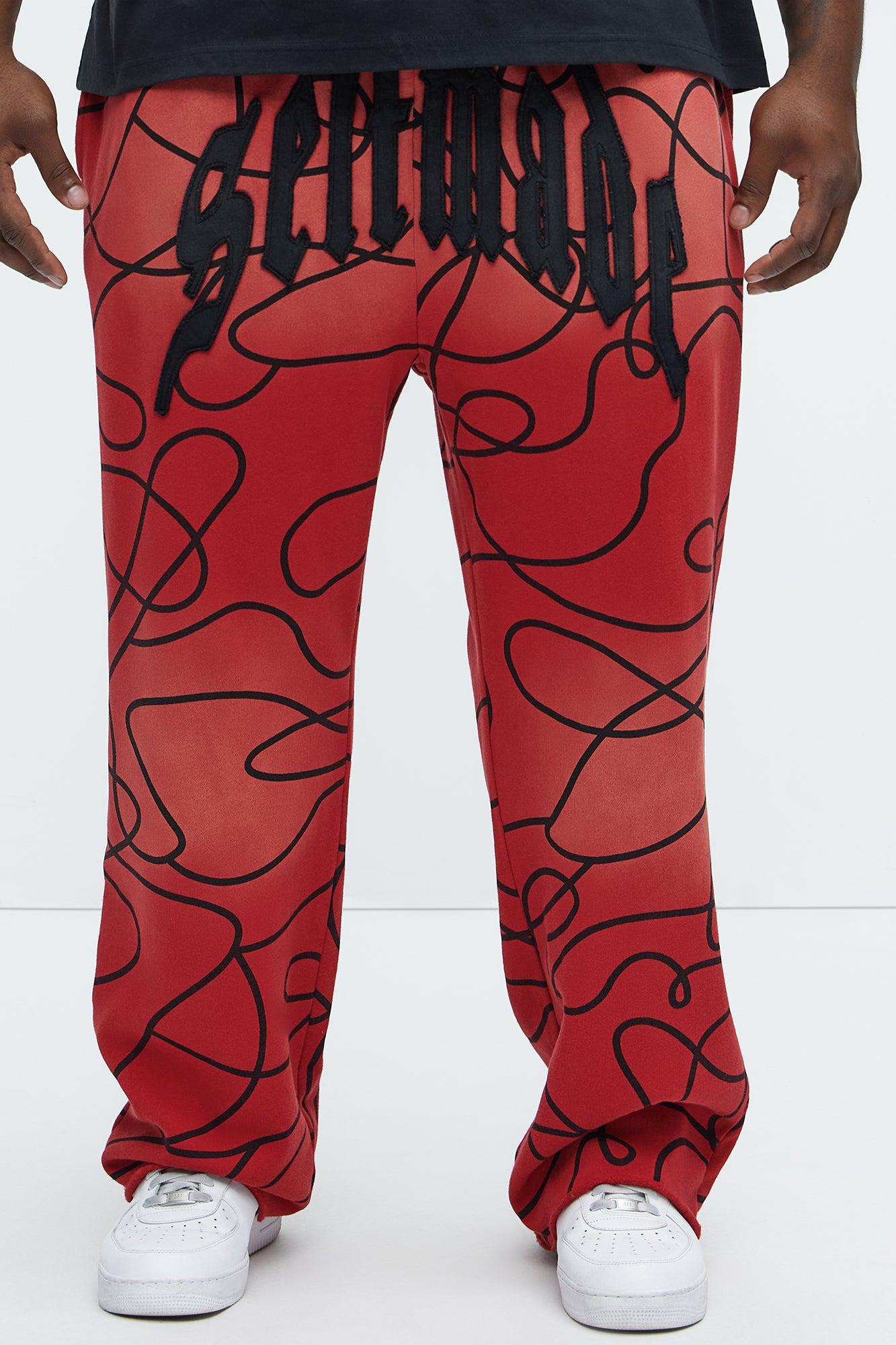 Tyson Selfmade Straight Sweatpants - Red Product Image