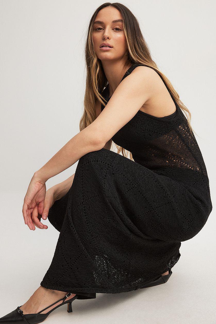 Crochet Knitted Maxi Dress Product Image