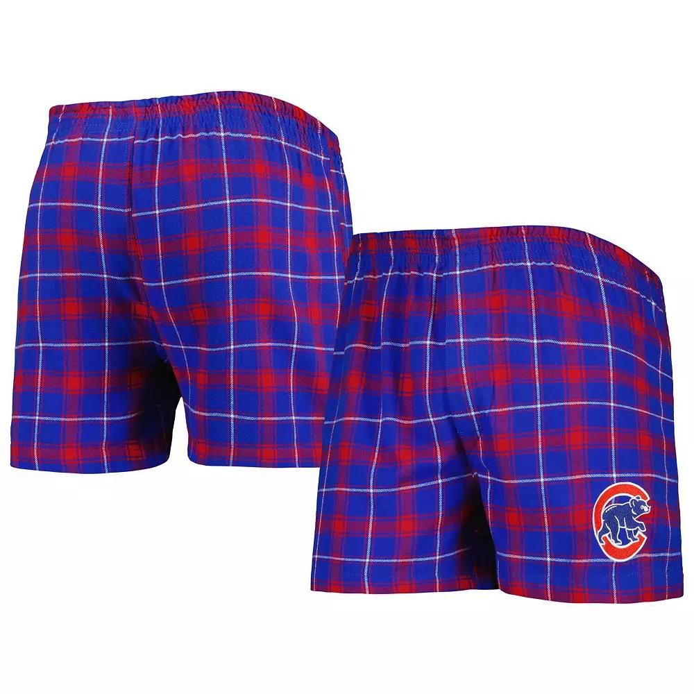 Men's Concepts Sport Royal/Red Chicago Cubs Ledger Flannel Boxers, Size: 3XL, Blue Product Image