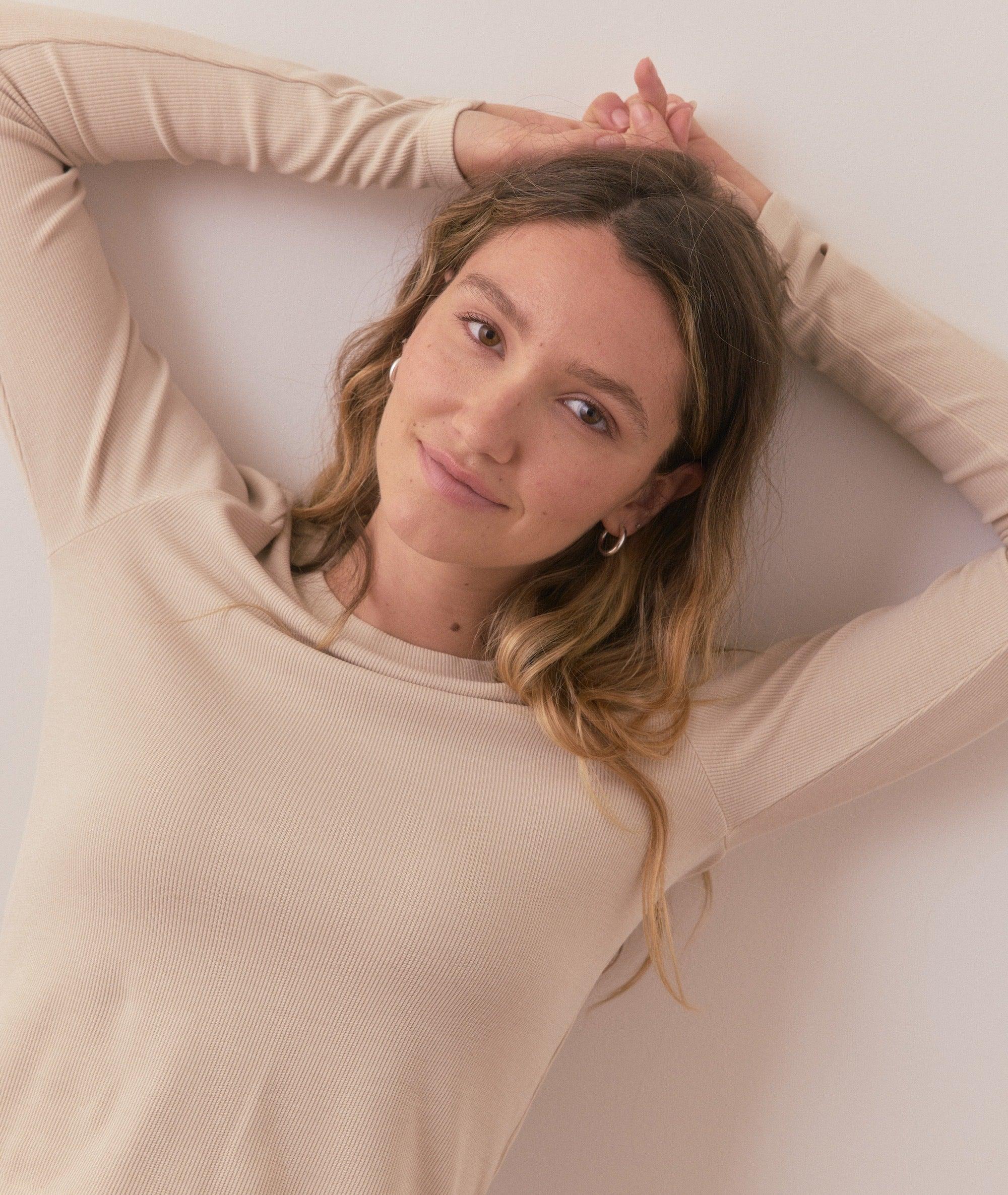 Lexi Rib Sun-In Longsleeve Crew Tee Product Image