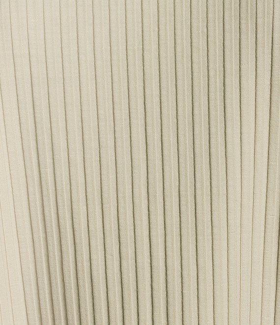 Eileen Fisher Textured Stretch Rib Round Neck Cap Sleeve Top Product Image