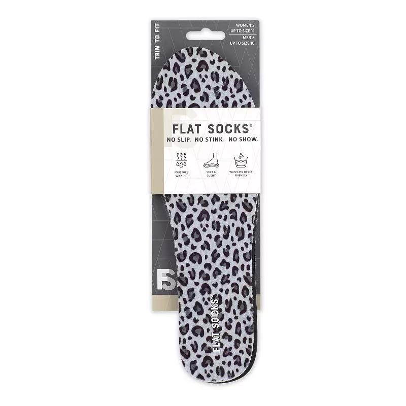 Women's Flat Socks Printed Shoe Liner, Leopard Product Image