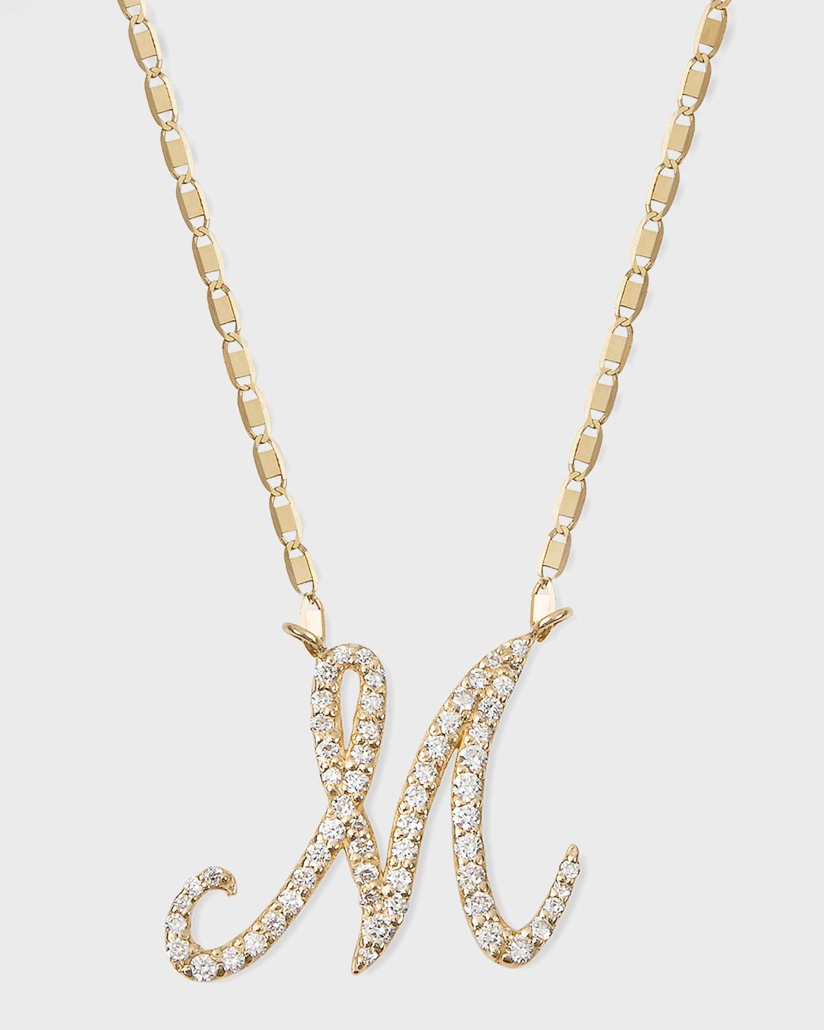 Small Flawless Malibu Diamond Initial Necklace, A-Z Product Image