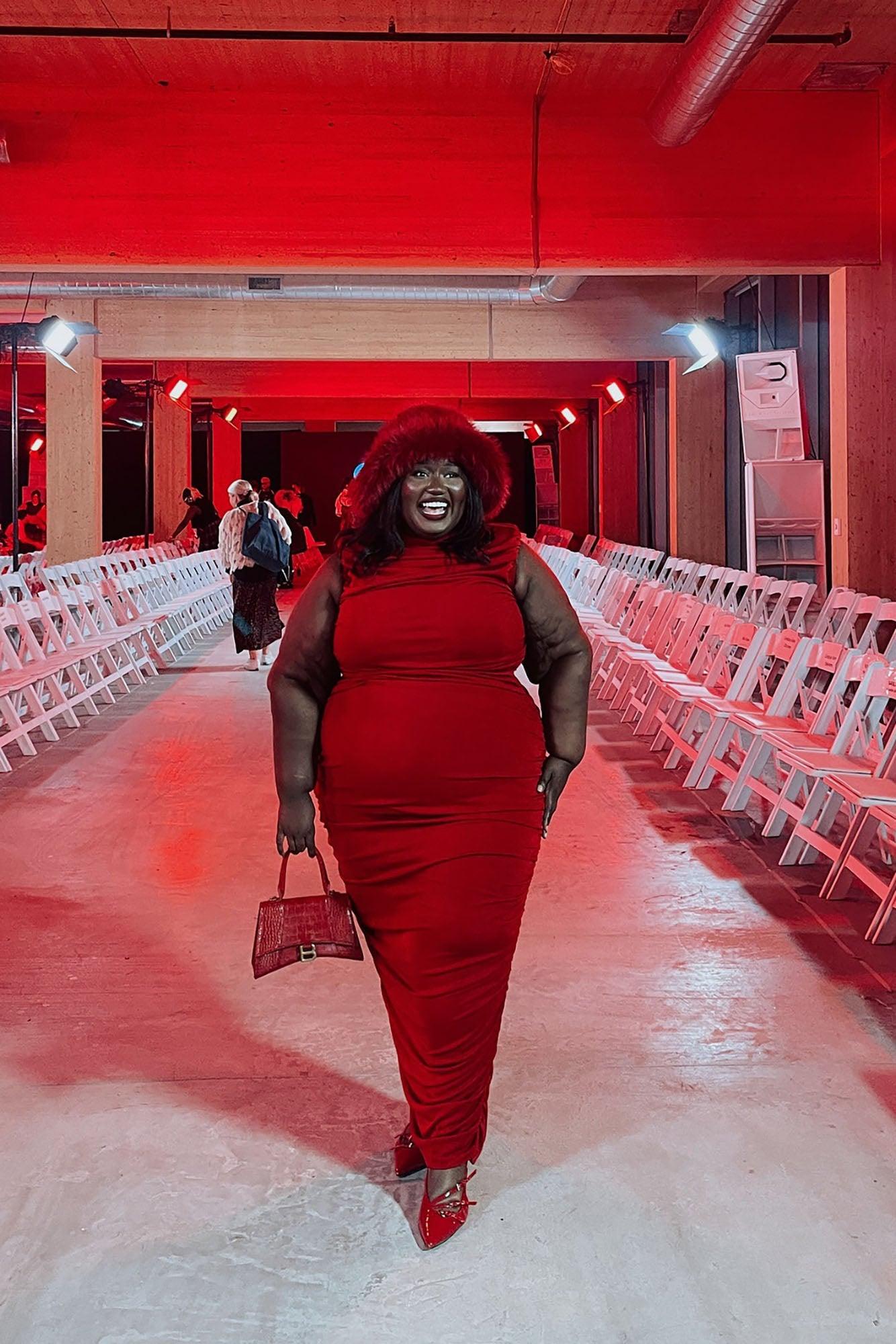 Sofie Ruched Maxi Dress - Red Product Image