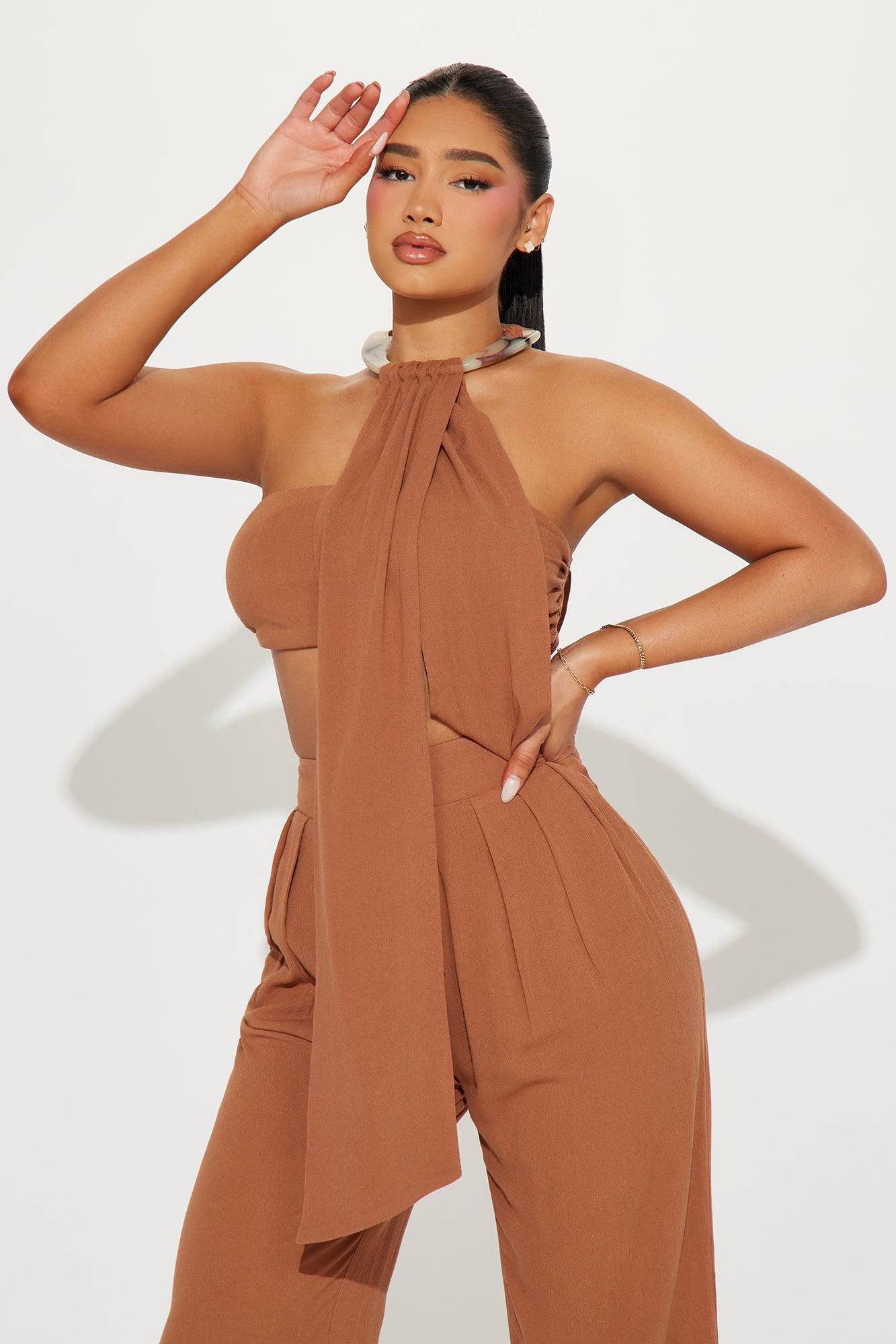 Under The Sun Pant Set - Mocha Product Image