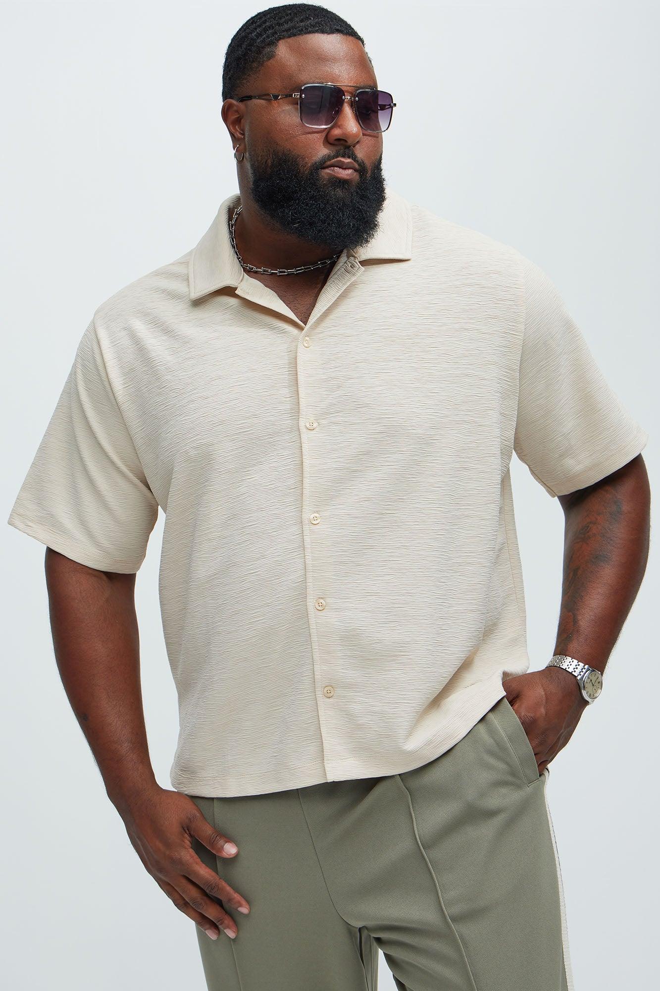 Blaze Textured Shirt - Oatmeal Product Image
