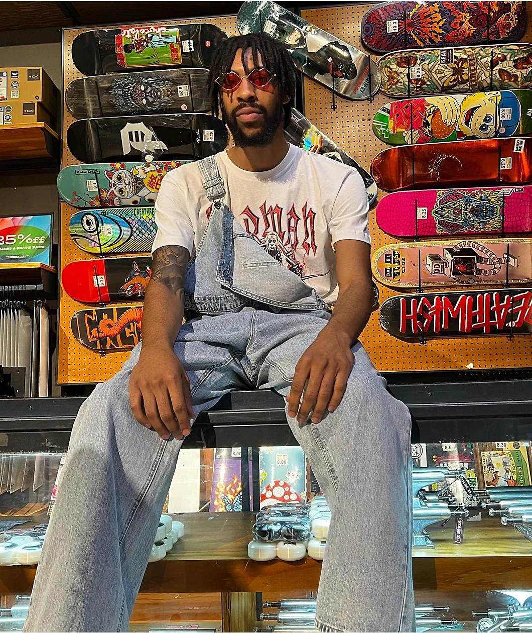 Empyre Suzie Light Wash Denim Overalls Product Image