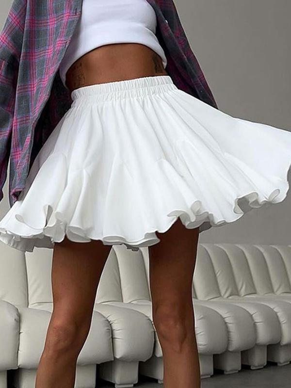 Patchwork Corkscrew Hem Mini Skirt Product Image