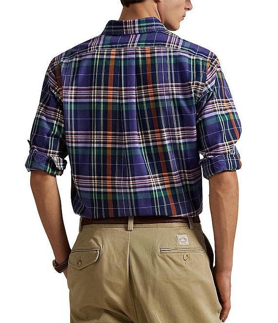Polo Ralph Lauren Classic Fit Plaid Oxford Long Sleeve Woven Shirt Product Image