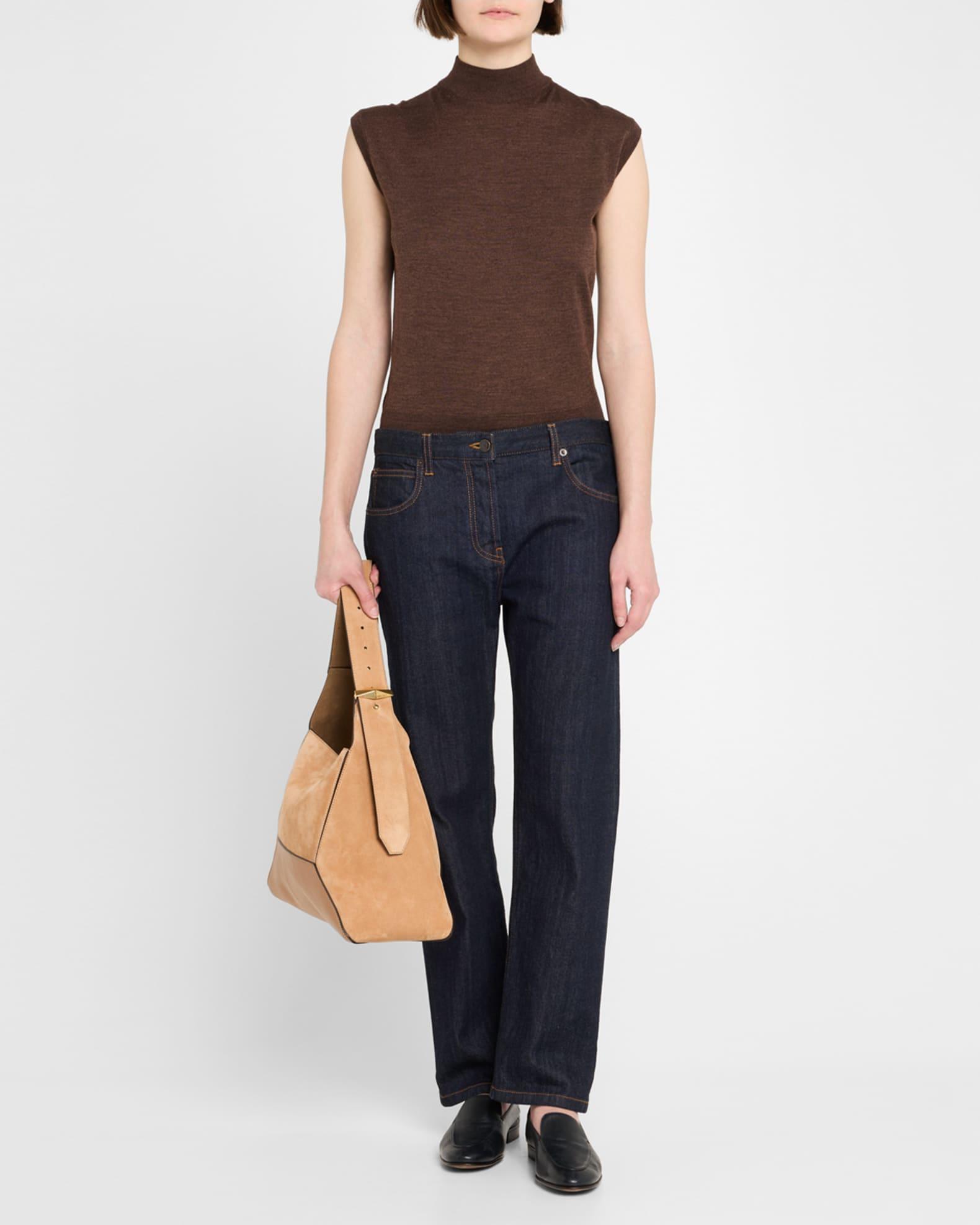 Diamond Medium Structured Suede Hobo Bag Product Image