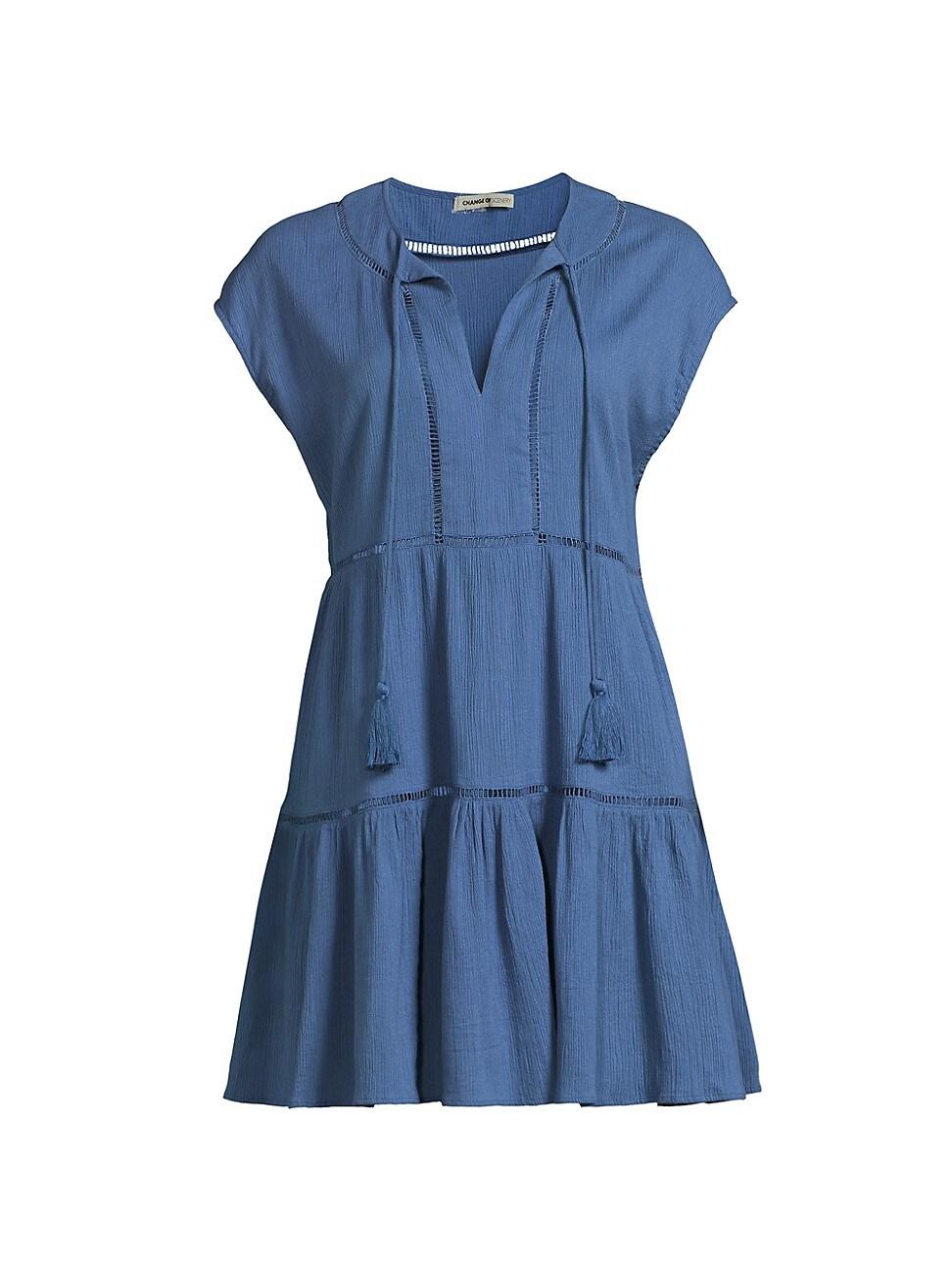 Womens Gari Cotton Tiered Minidress Product Image
