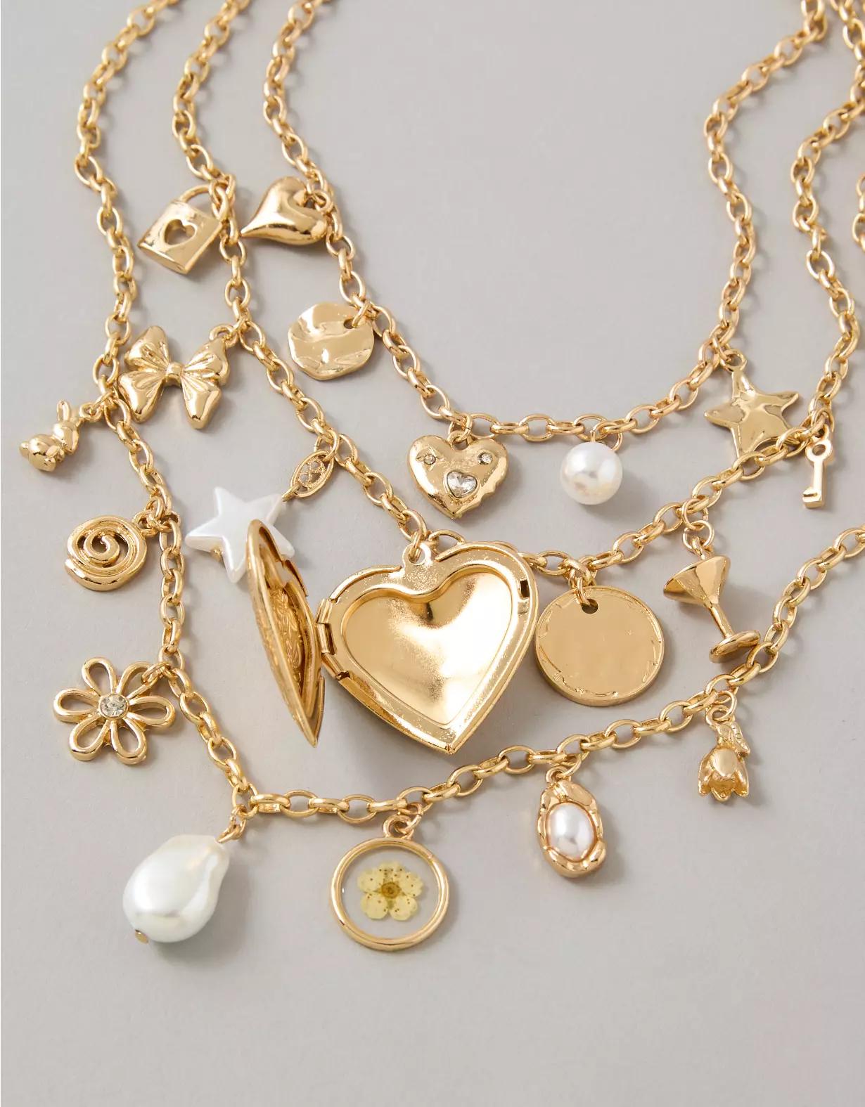 AEO Layered Charm Necklace Product Image