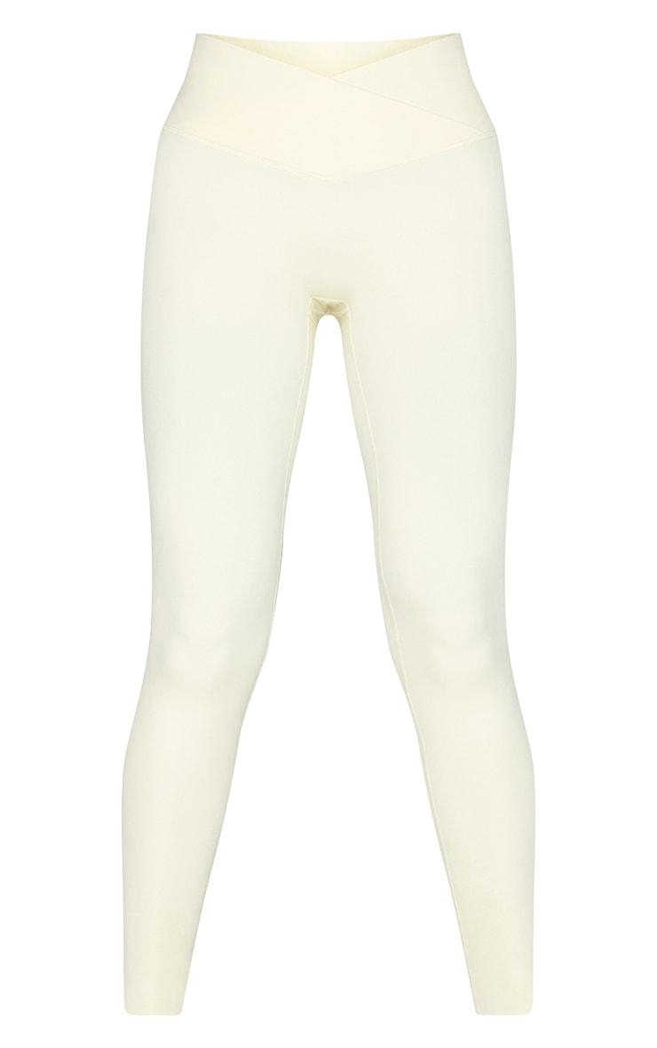 Butter Cream Wrap Waist Sculpted Gym Leggings Product Image
