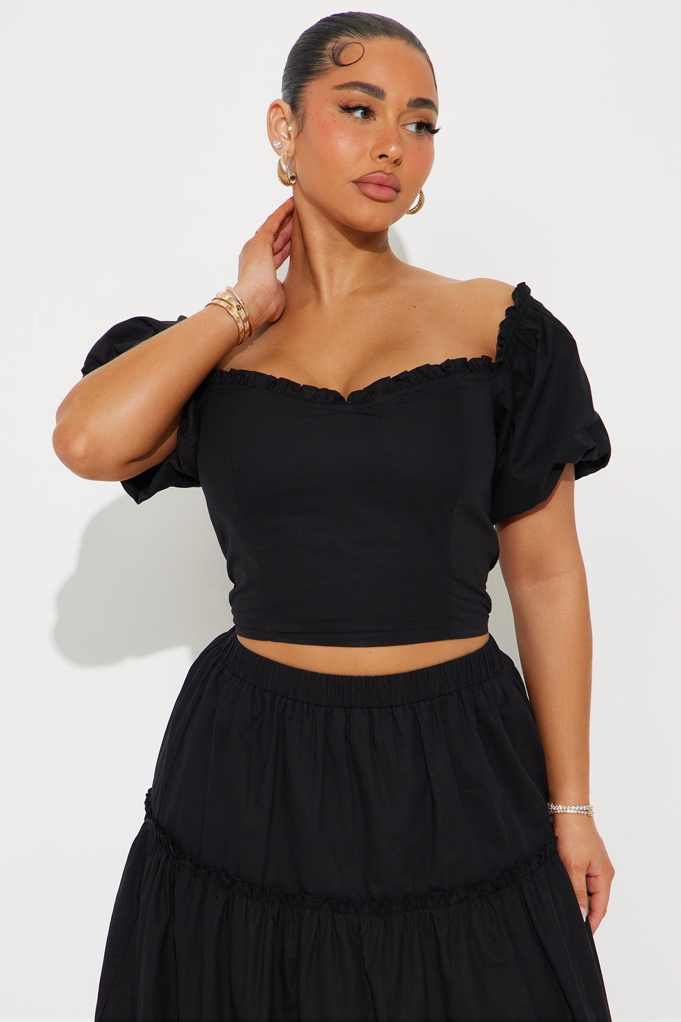 Melissa Maxi Skirt Set - Black Product Image