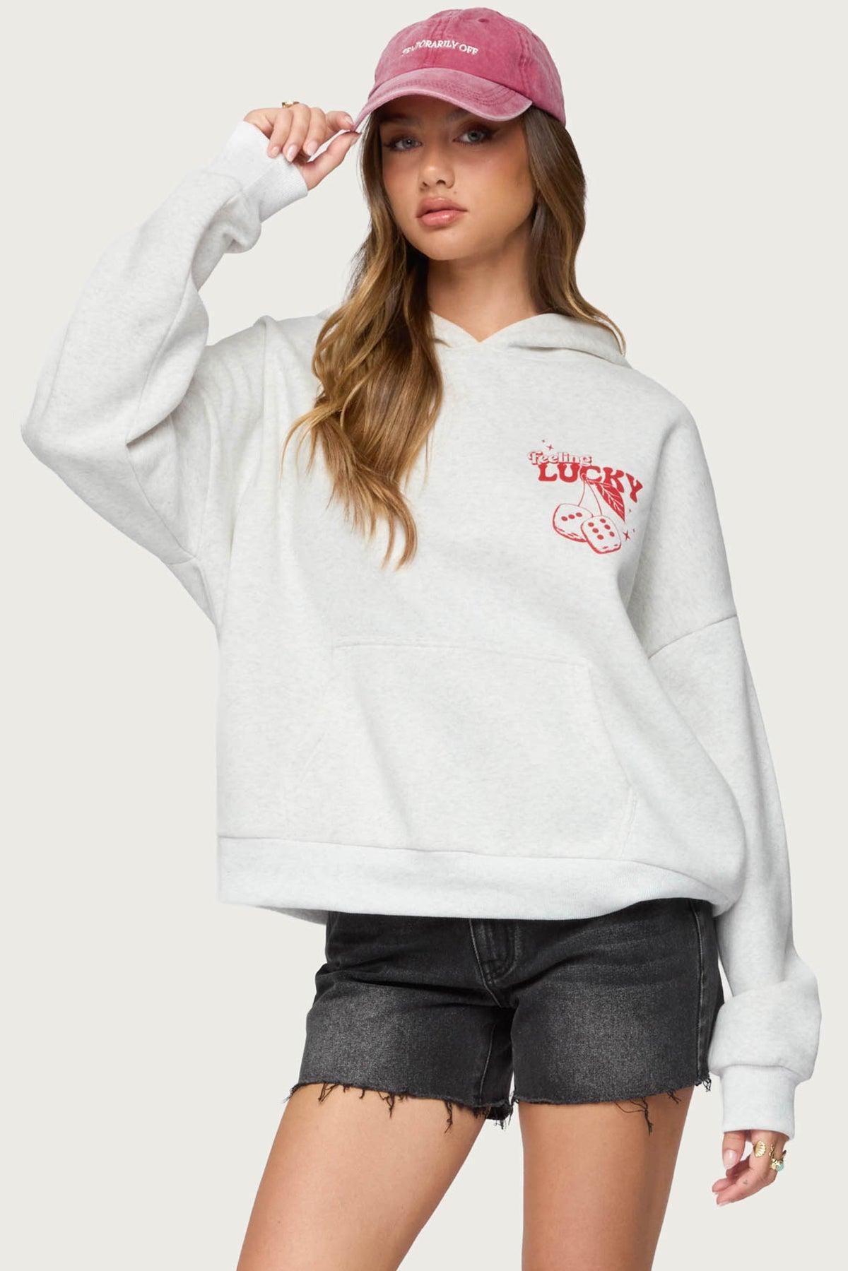 Feeling Lucky Oversized Hoodie Product Image