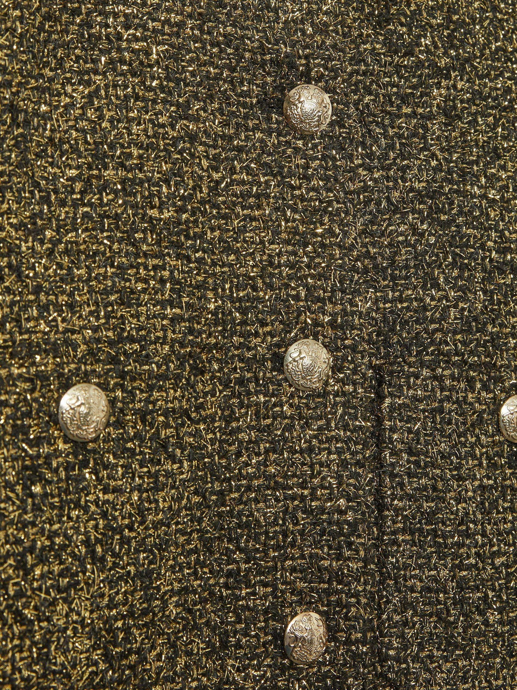 Lamé-Tweed Jacket in Gold Product Image