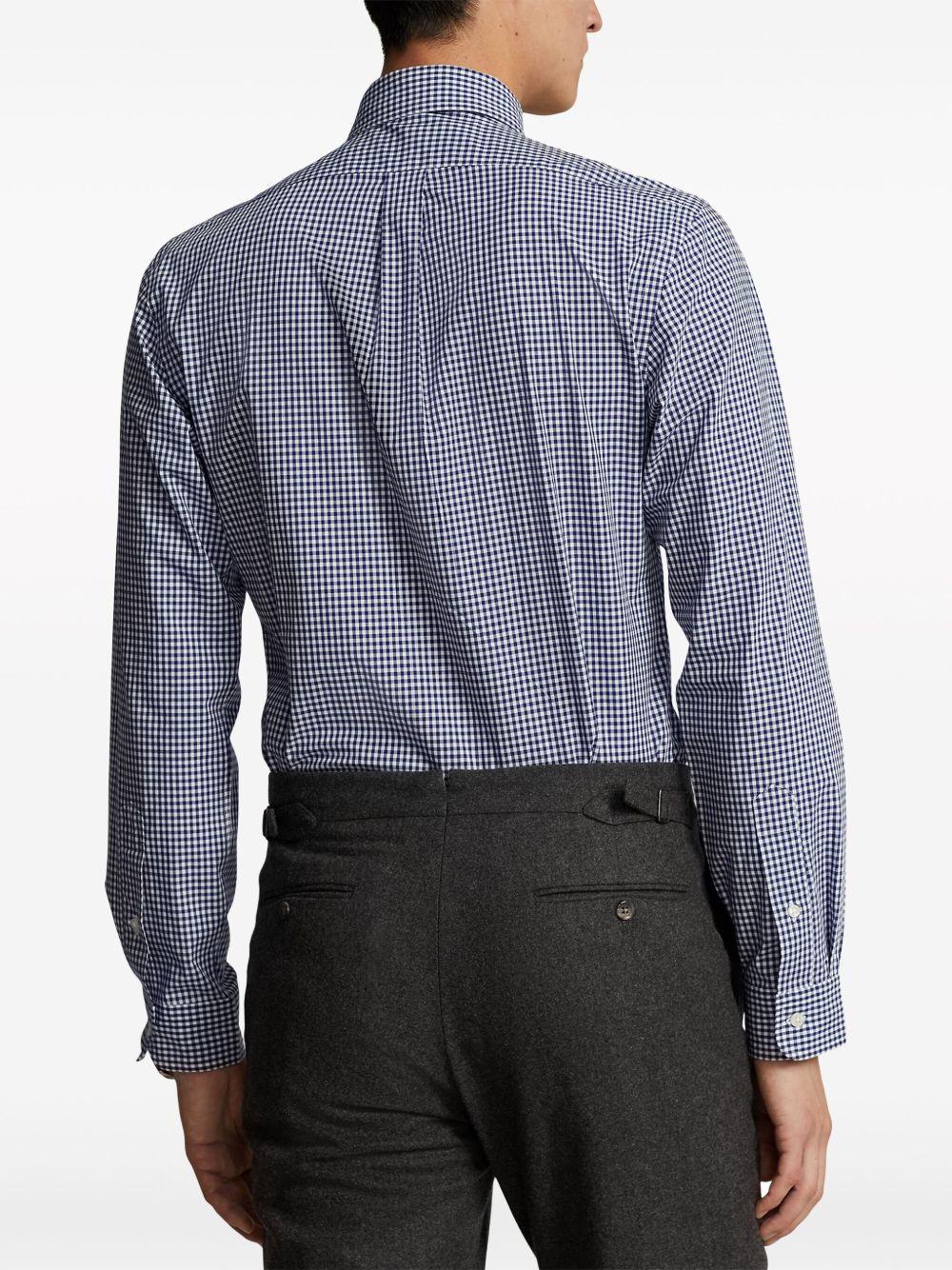 mini check.pattern cotton shirt Product Image