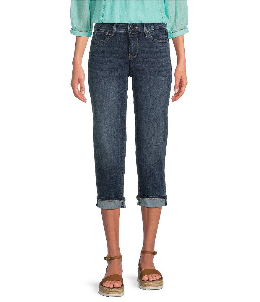 NYDJ Petite Size Marilyn Cuffed Cool Embrace® Lift Tuck® Capri Denim Jeans Product Image