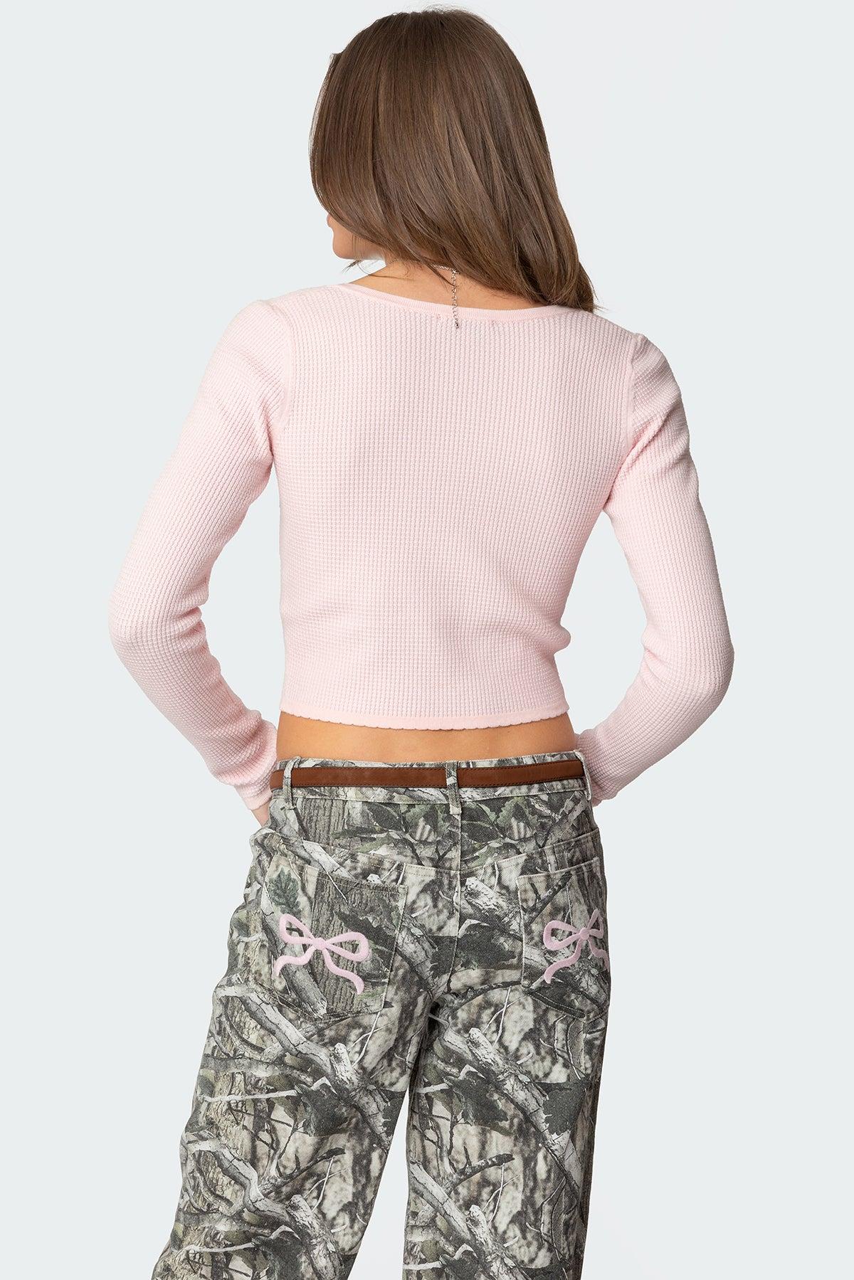 Square Neck Knit Top Product Image