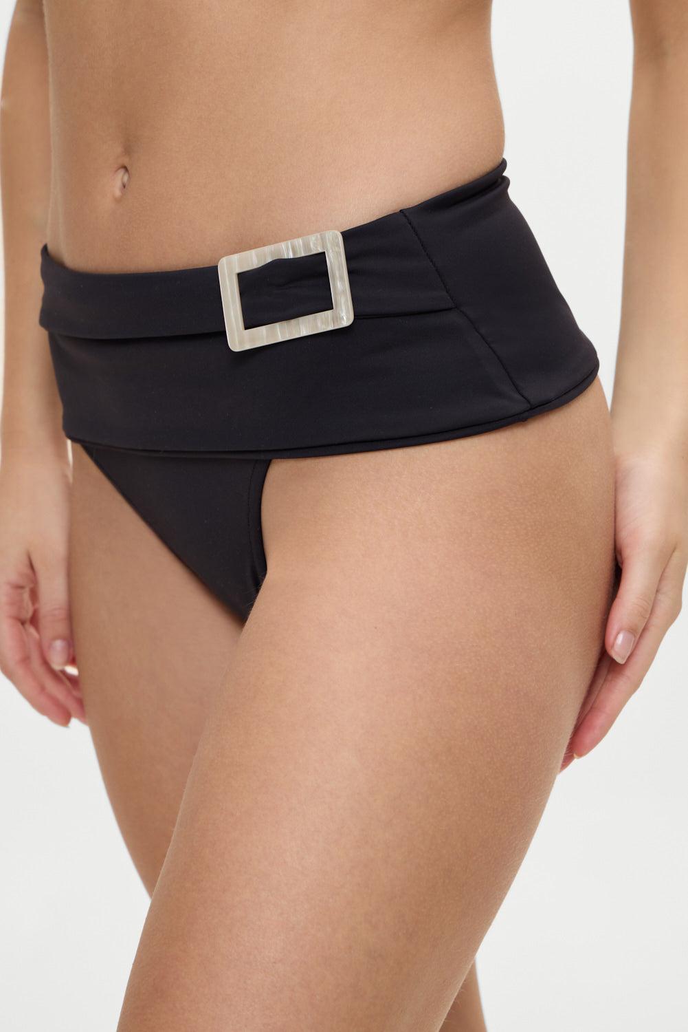 x BELLA HADID Maverick Micro Swim Skirt - Black Product Image