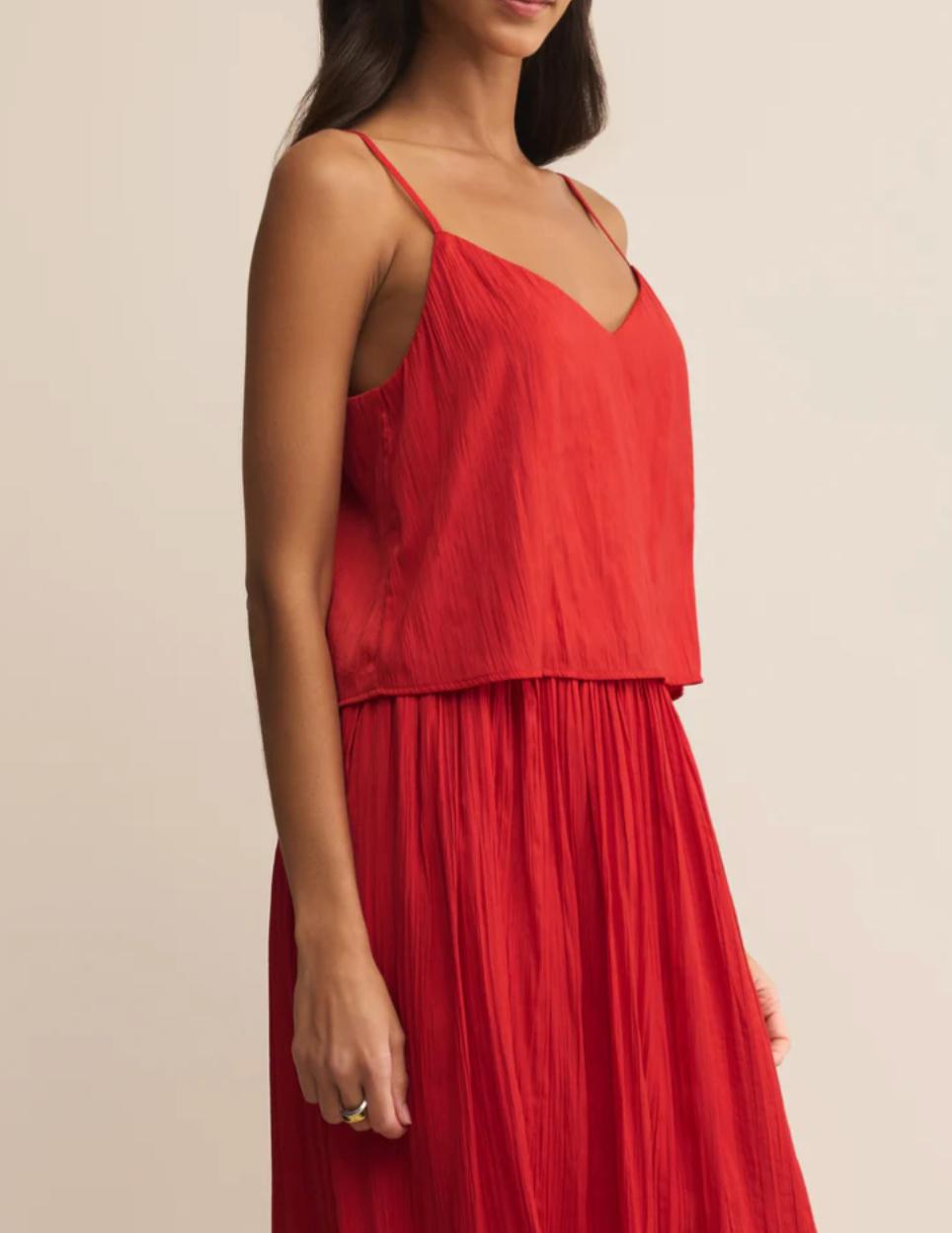 Fiore Crinkle Satin Tank Product Image